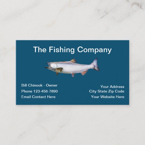 Fishing Chinook Theme Business Card