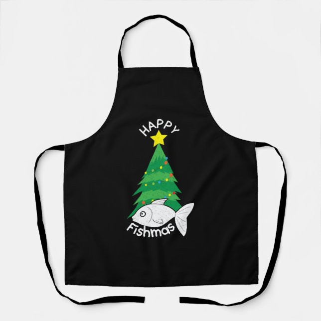 Fishing Christmas Apron (Front)