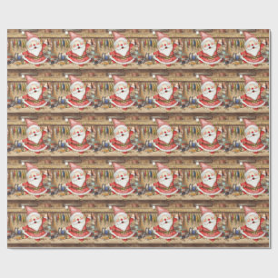 Fishing Christmas for fishing lovers with Santa  Wrapping Paper