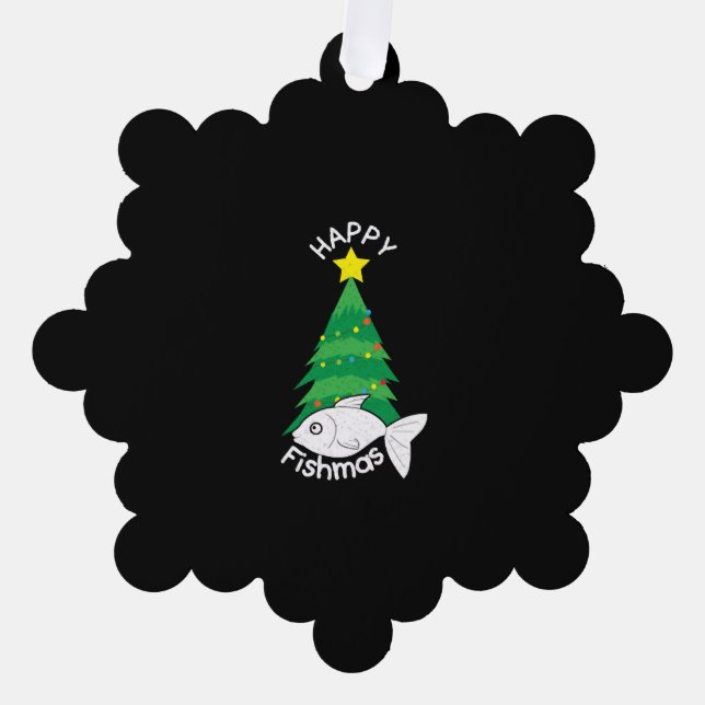 Fishing Christmas Ornament Card (Front)