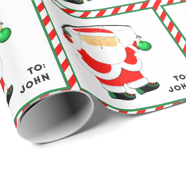 Fishing Christmas Wrapping Paper (Roll Corner)