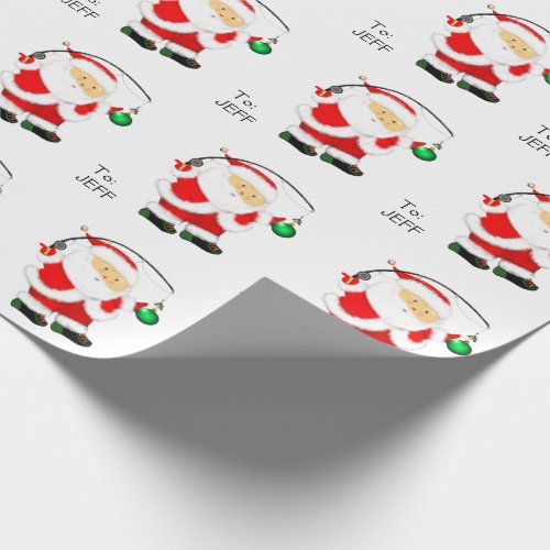 Fishing Christmas Wrapping Paper