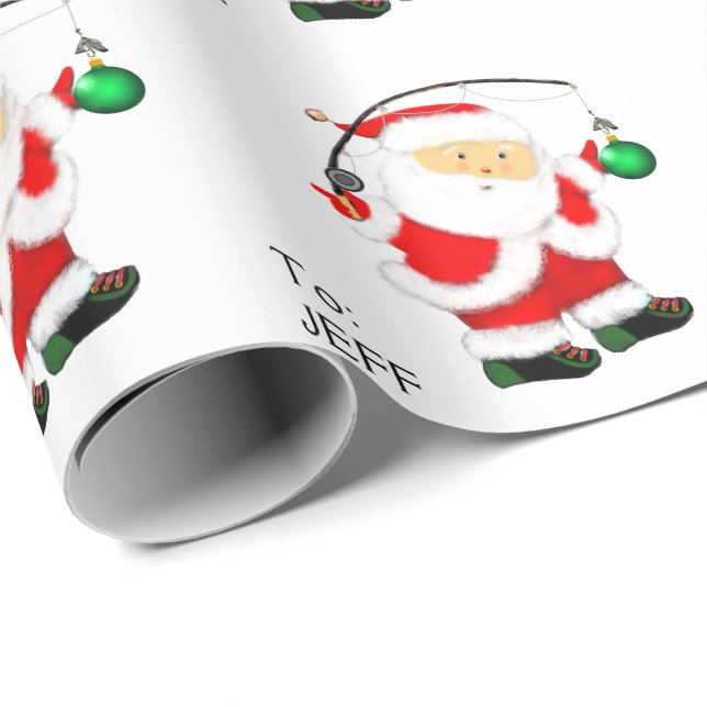 Fishing Christmas Wrapping Paper (Roll Corner)