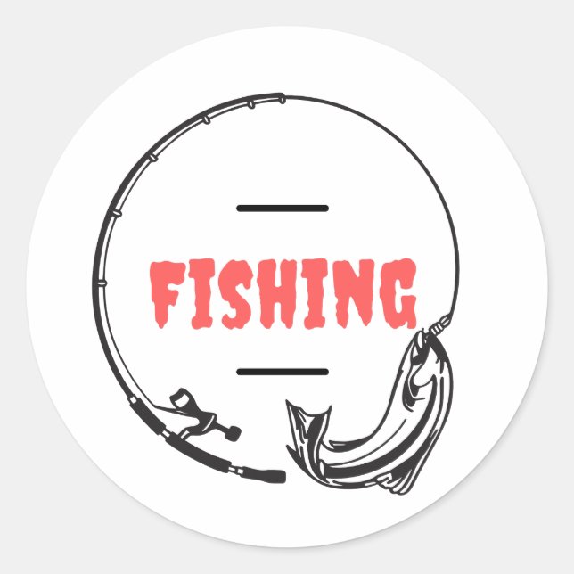 Fishing Classic Round Sticker (Front)