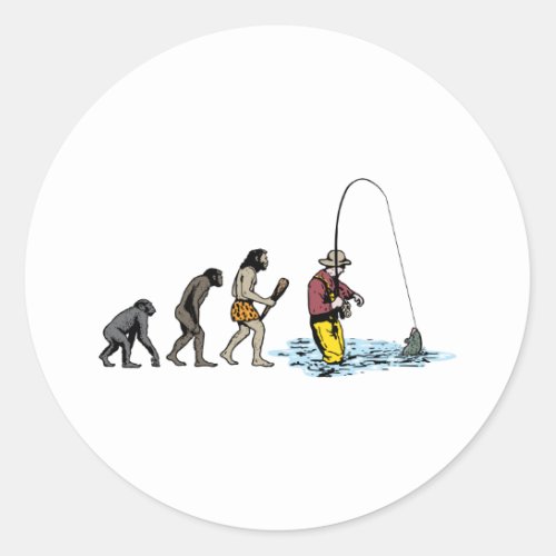 Fishing Classic Round Sticker