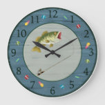 Fishing Clock, Fishermans Clock at Zazzle