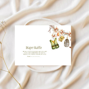 Fishing Clothesline Baby Shower Diaper Raffle Enclosure Card