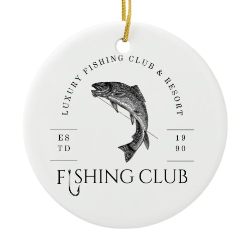 Fishing Club Ceramic Ornament