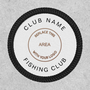 Fishing Club Logo Name Fully Customisable Patch