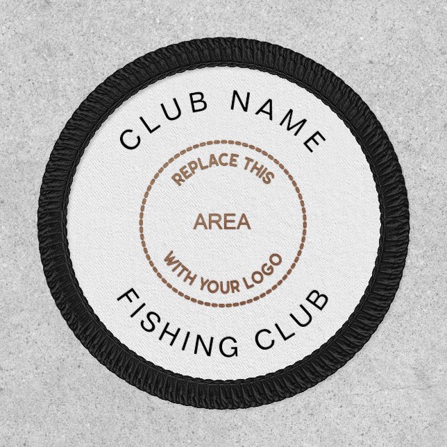 Fishing Club Logo Name Fully Customisable Patch (Front)