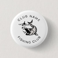 Fishing Club Name Fish Cartoon Black White