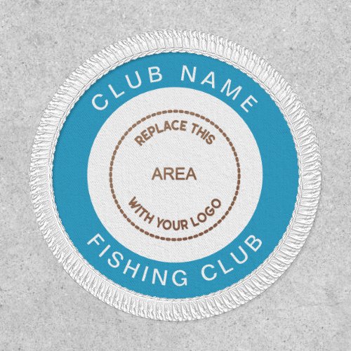 Fishing Club Name Logo Border Fully Customisable Patch