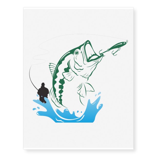 Fishing Club Template Temporary Tattoos (Front)
