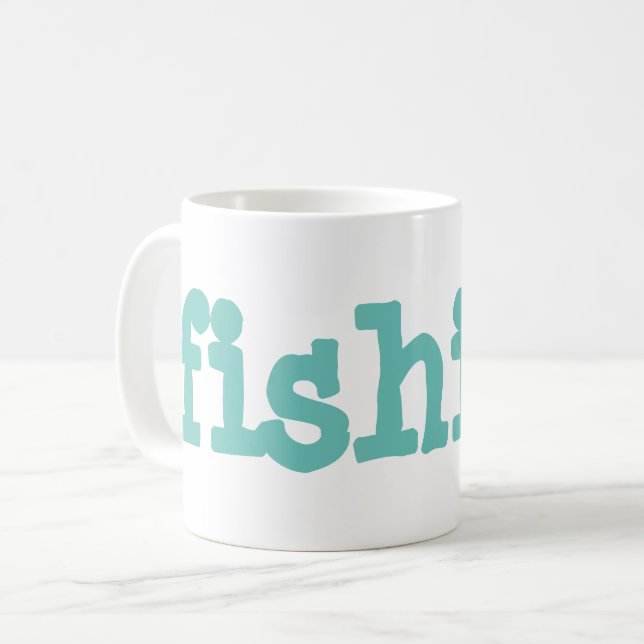 fishing coffee mug (Front Left)