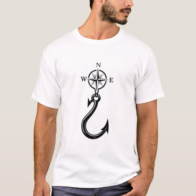 Fishing Compass Rose T-Shirt (Front)