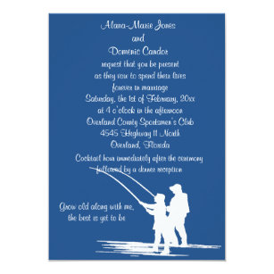 Fish Wedding Invitations Announcements Zazzle Fishing Wedding Invitations Customize