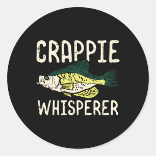 Fishing Crappie Whisperer Fish Classic Round Sticker