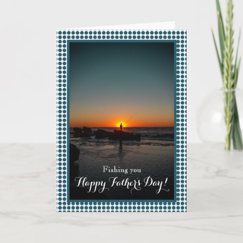 Fishing custom photo Fathers Day Card