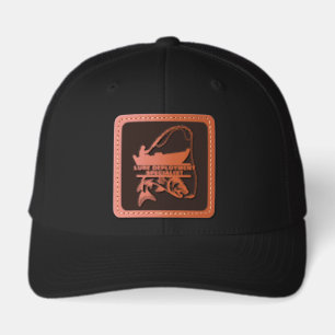 Fishing Custom Words Lure Deployment Specialist Leather Patch Hat