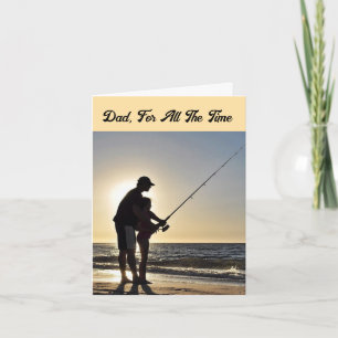 Fishing Dad And Child Greeting Card