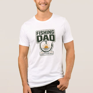 Fishing Dad Built For Early Mornings Sunrise Angle Tri-Blend Shirt