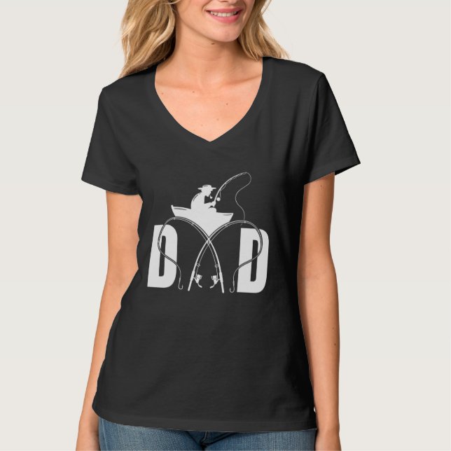 Fishing Dad Fisherman Fisher Fish Catcher Fathers  T-Shirt (Front)