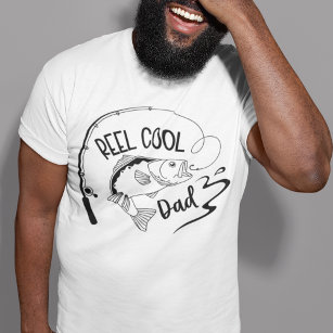 Reel Cool Dad Fishing T-Shirt, Funny Fishing Father Shirt, G