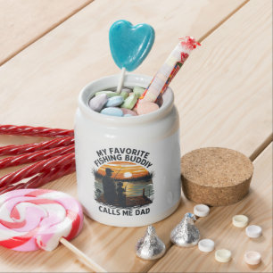 Fishing Dad Sunset Candy Jar