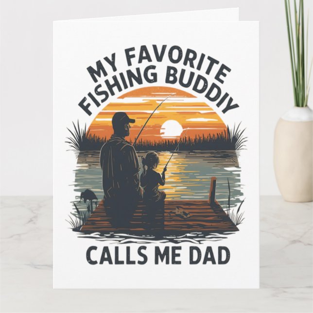 Fishing Dad Sunset Card (Front)