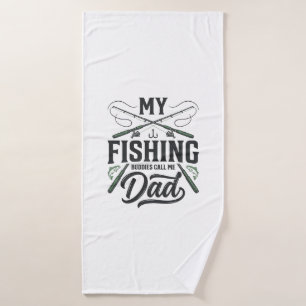 Fishing Dad Vintage Engraved  Shirt Design Bath Towel