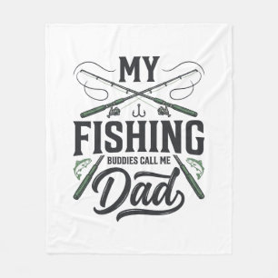 Fishing Dad Vintage Engraved  Shirt Design Fleece Blanket