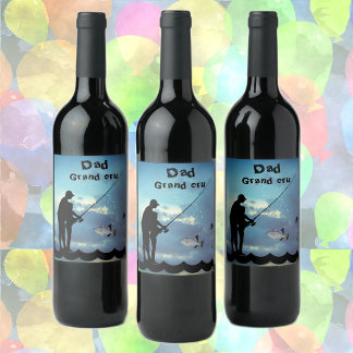 Fishing Dad Wine Label