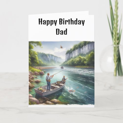 Fishing Dads Birthday Card
