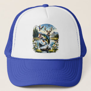 Fishing, Deer, Duck Hunting Trucker Hat