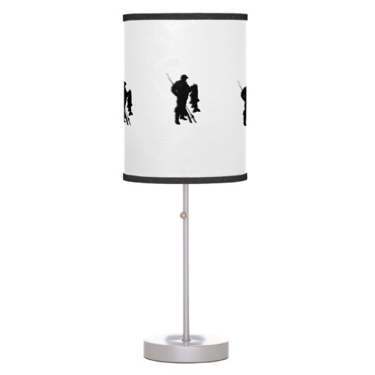 Fishing Design White Shade Lamp (Front)