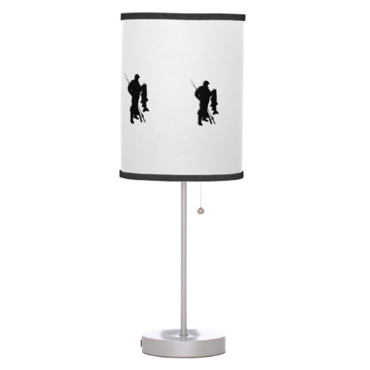Fishing  Design White Shade Lamp (Left)