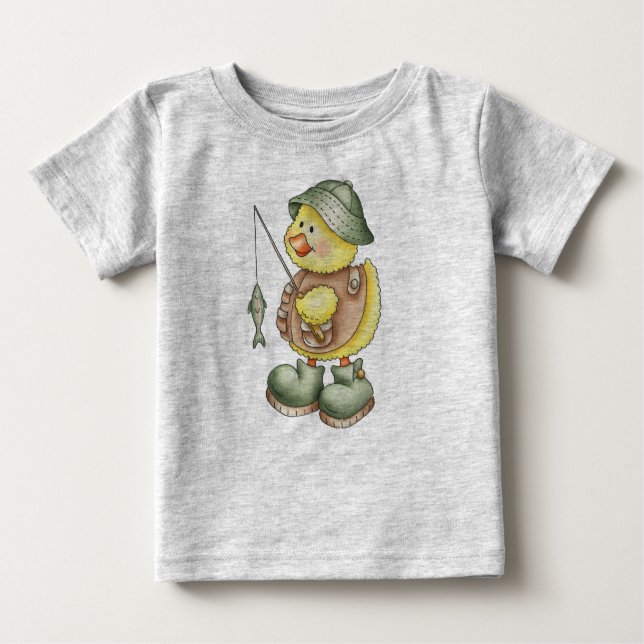 Fishing Duck Baby T-Shirt (Front)