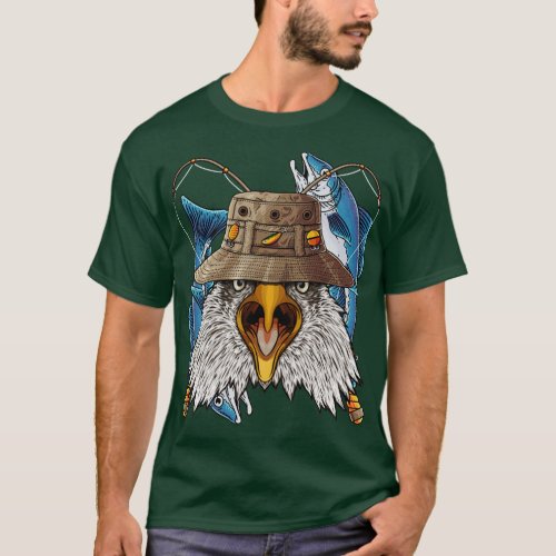 Fishing Eagle Outdoor Fisherman Animal Cute Fly Fi T_Shirt