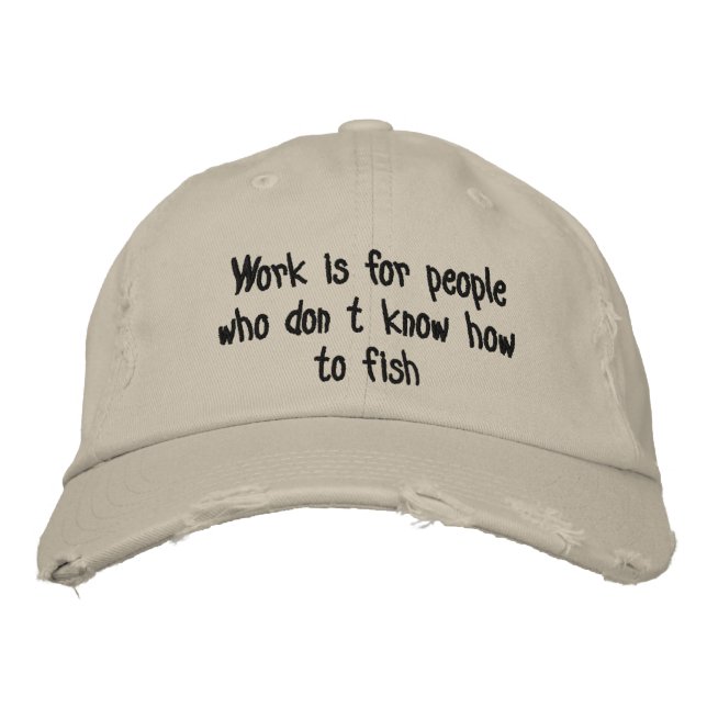 Fishing Embroidered Baseball Cap (Front)