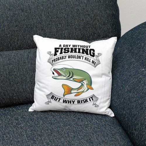 Fishing Enthusiasts Decorative Pillow