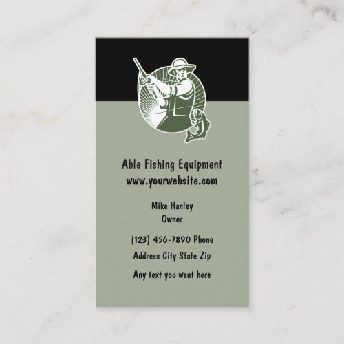 Fishing Equipment Theme Business Card