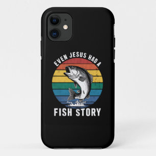 Fishing Even Jesus Had Fish Story Bass Fish Funny iPhone 11 Case