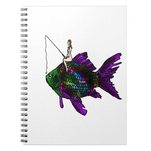 Fishing Faerie on a Fish Notebook