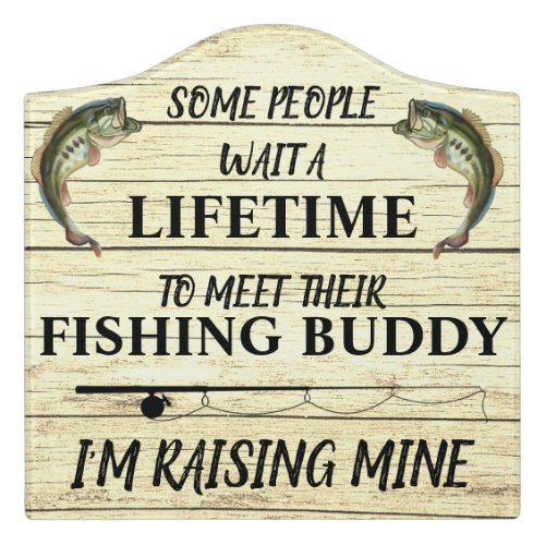 Fishing Father and Son Fisherman Door Sign