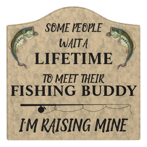 Fishing Father and Son Fisherman Door Sign
