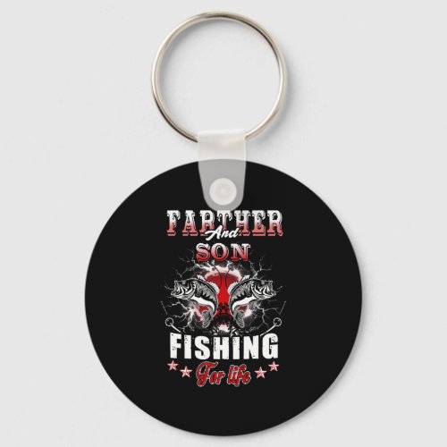 Fishing _ father and son fishing for life keychain