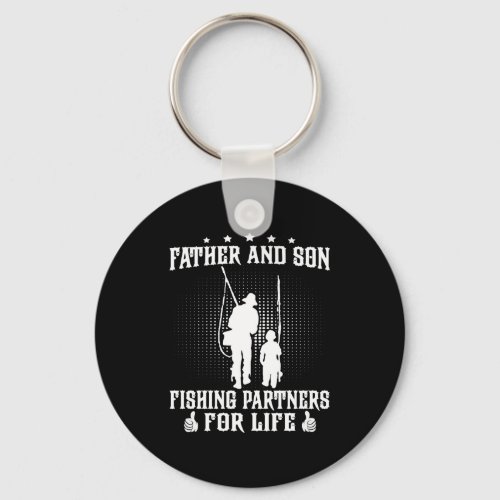 Fishing _ Father and son fishing partners for life Keychain