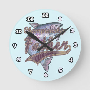 Fishing Father clock