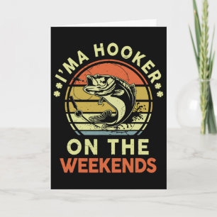 Fishing Father Day Gift On Weekends Funny B Dad Card