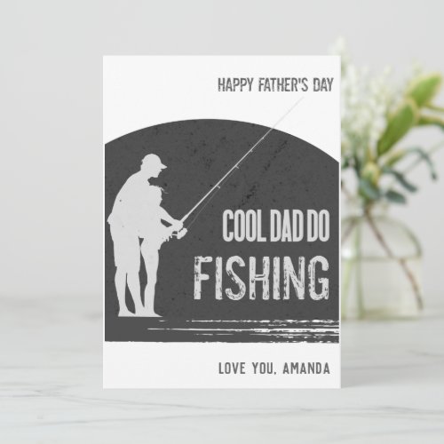 Fishing Fathers day Cards Lake Fisherman